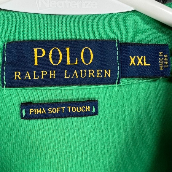 Polo Ralph Lauren Polo Shirt Mens 2XL XXL Green Short Sleeve Pima Soft Touch - Picture 2 of 12